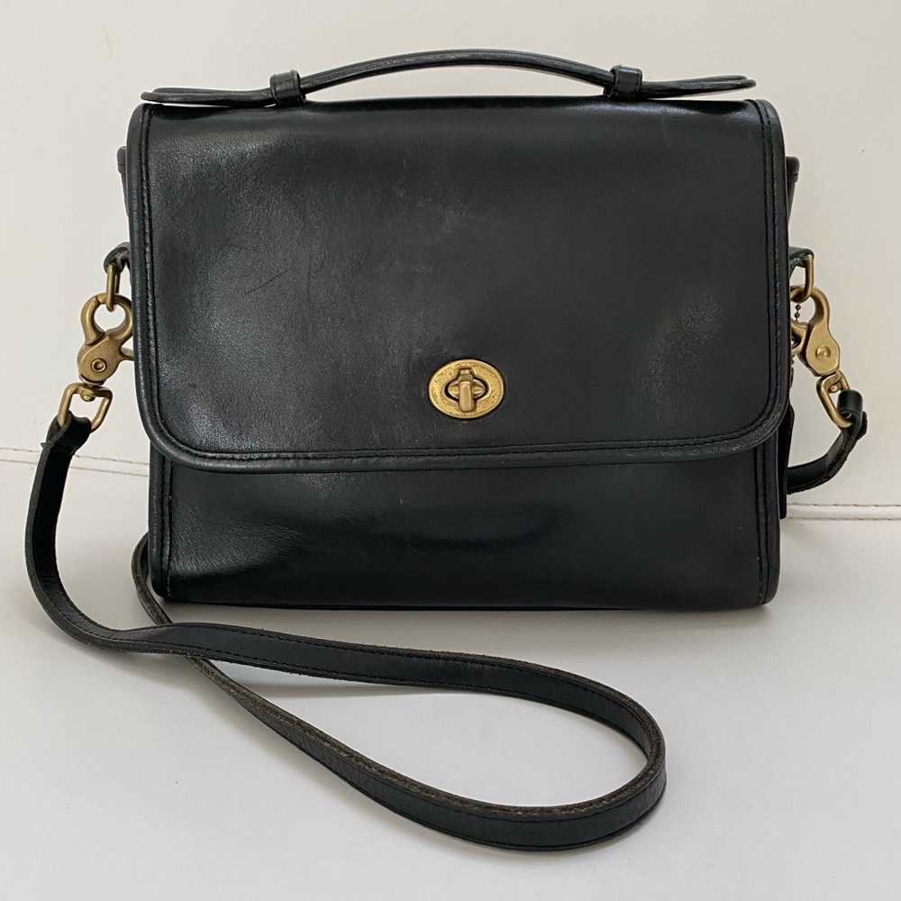 Coach Vintage Crossbody Purse Leather Satchel 9870